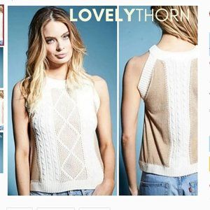 NWT GYPSY 05 // Limited Edition Knit Racerback Sweater Tank Size XS